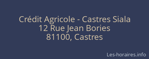 Crédit Agricole - Castres Siala