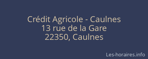 Crédit Agricole - Caulnes