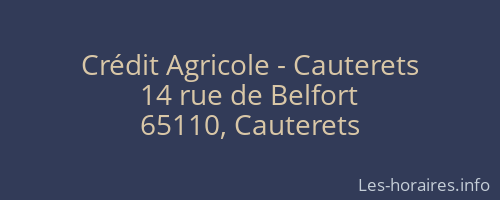 Crédit Agricole - Cauterets