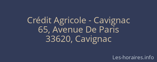Crédit Agricole - Cavignac