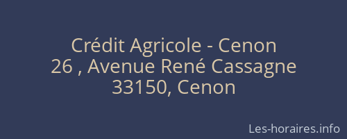 Crédit Agricole - Cenon