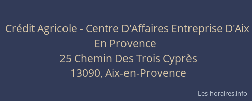 Crédit Agricole - Centre D'Affaires Entreprise D'Aix En Provence