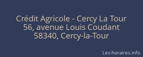 Crédit Agricole - Cercy La Tour