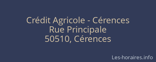 Crédit Agricole - Cérences