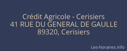 Crédit Agricole - Cerisiers