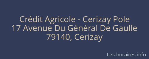 Crédit Agricole - Cerizay Pole