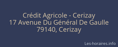 Crédit Agricole - Cerizay