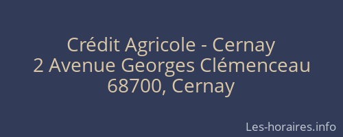 Crédit Agricole - Cernay