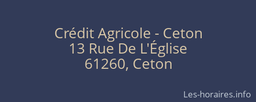 Crédit Agricole - Ceton