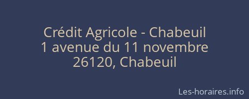 Crédit Agricole - Chabeuil