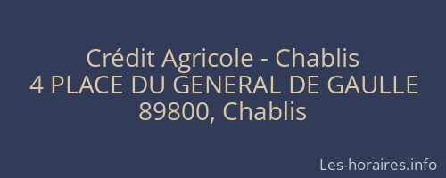 Crédit Agricole - Chablis