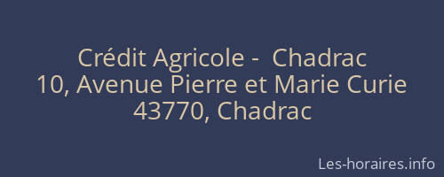 Crédit Agricole -  Chadrac