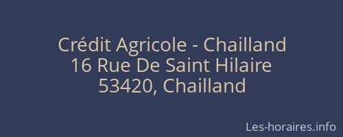 Crédit Agricole - Chailland