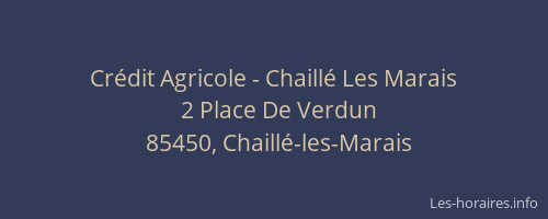 Crédit Agricole - Chaillé Les Marais
