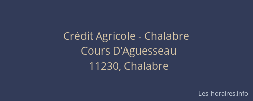 Crédit Agricole - Chalabre