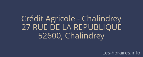 Crédit Agricole - Chalindrey