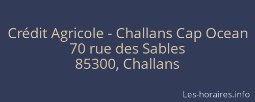 Crédit Agricole - Challans Cap Ocean