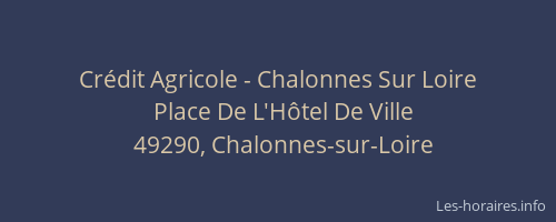 Crédit Agricole - Chalonnes Sur Loire