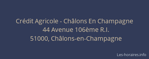 Crédit Agricole - Châlons En Champagne