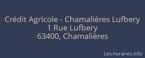Crédit Agricole - Chamalières Lufbery