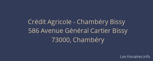 Crédit Agricole - Chambéry Bissy