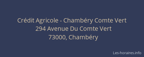 Crédit Agricole - Chambéry Comte Vert