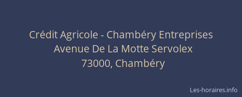 Crédit Agricole - Chambéry Entreprises