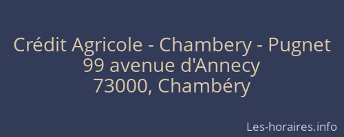 Crédit Agricole - Chambery - Pugnet