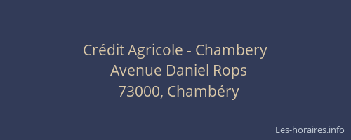 Crédit Agricole - Chambery