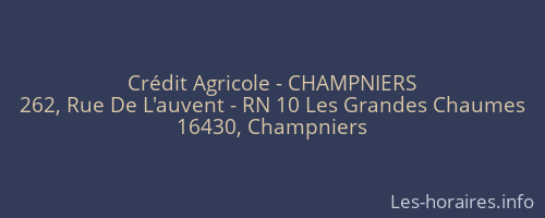 Crédit Agricole - CHAMPNIERS