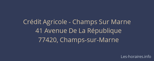 Crédit Agricole - Champs Sur Marne