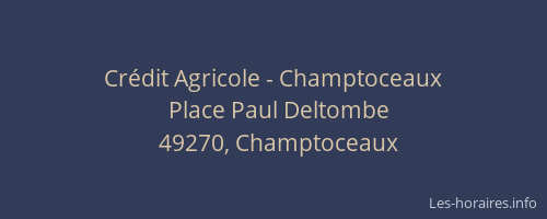 Crédit Agricole - Champtoceaux