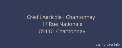 Crédit Agricole - Chantonnay