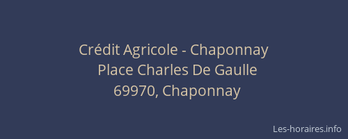 Crédit Agricole - Chaponnay