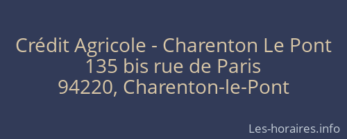 Crédit Agricole - Charenton Le Pont