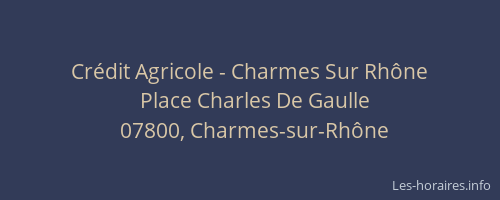 Crédit Agricole - Charmes Sur Rhône