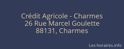Crédit Agricole - Charmes