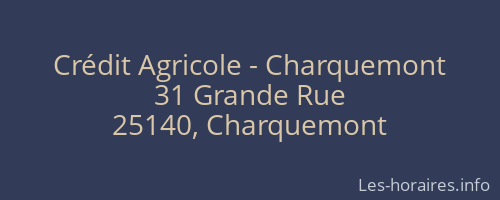 Crédit Agricole - Charquemont