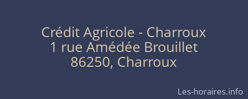 Crédit Agricole - Charroux