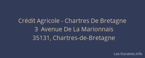 Crédit Agricole - Chartres De Bretagne