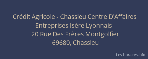 Crédit Agricole - Chassieu Centre D'Affaires Entreprises Isère Lyonnais