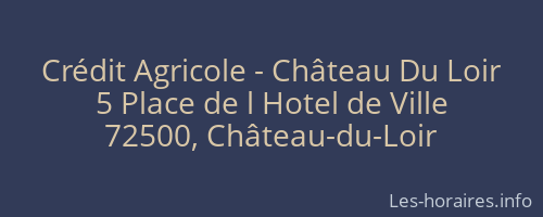 Crédit Agricole - Château Du Loir