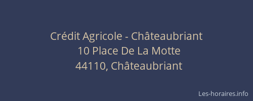 Crédit Agricole - Châteaubriant