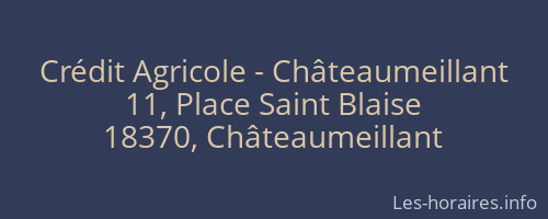Crédit Agricole - Châteaumeillant