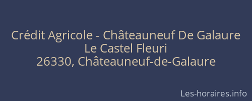 Crédit Agricole - Châteauneuf De Galaure