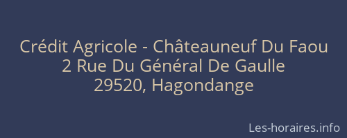 Crédit Agricole - Châteauneuf Du Faou