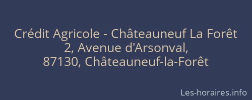 Crédit Agricole - Châteauneuf La Forêt