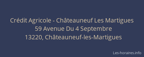 Crédit Agricole - Châteauneuf Les Martigues