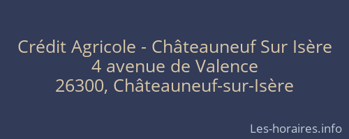 Crédit Agricole - Châteauneuf Sur Isère