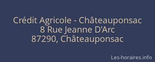 Crédit Agricole - Châteauponsac